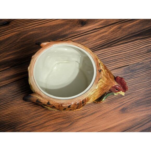 Fitz and Floyd Classics Country Gourmet Collection Hen Butter Tub and Lid Vtg - Picture 9 of 11